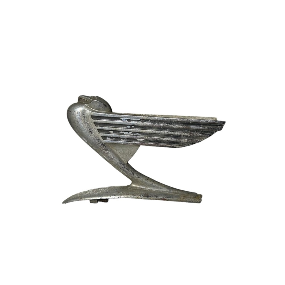 GM Art Deco Hood Ornament Winged Bird Flying Goddess Original 1930s 1940s VTG